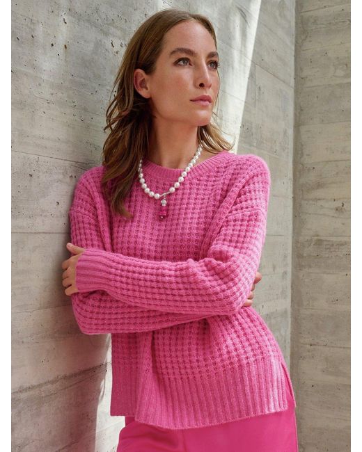 include Pink Rundhals-pullover aus 100% premium-kaschmir, , gr. 38, kaschmir