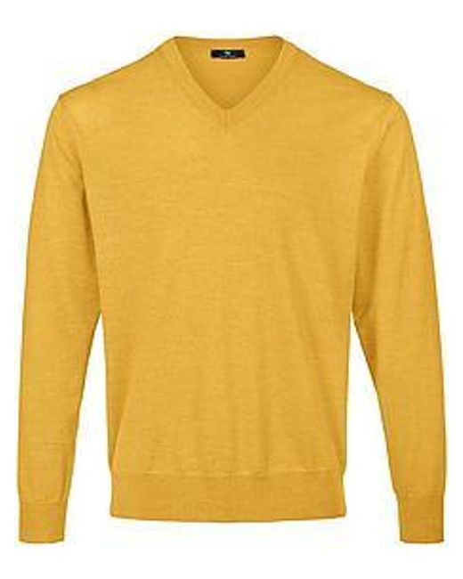 Peter Hahn V-Pullover in Yellow für Herren