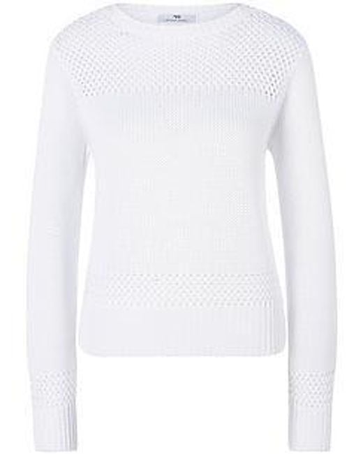 Peter Hahn White Pullover U-Boot-Ausschnitt