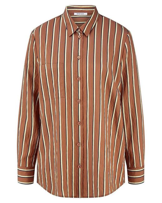Peter Hahn Brown Bluse, Gr. S