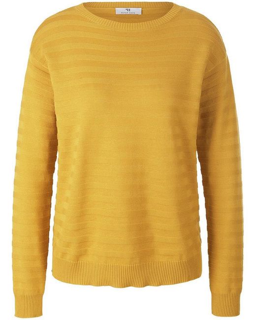 Peter Hahn Yellow Rundhals-pullover, , gr. 36, baumwolle