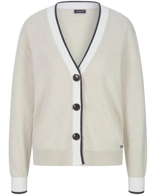 Basler Gray Strickjacke V-Ausschnitt