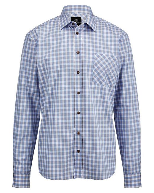 hammerschmid Kariertes Trachtenhemd in Blue für Herren