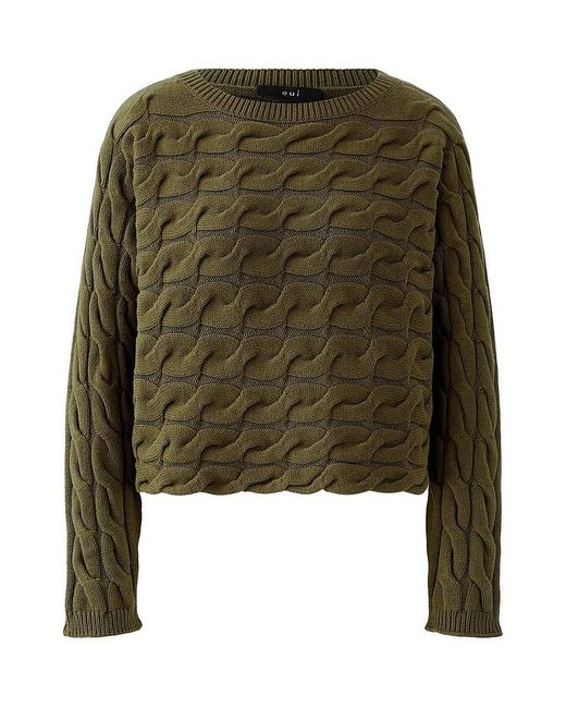 Ouí Green Rundhals-Pullover
