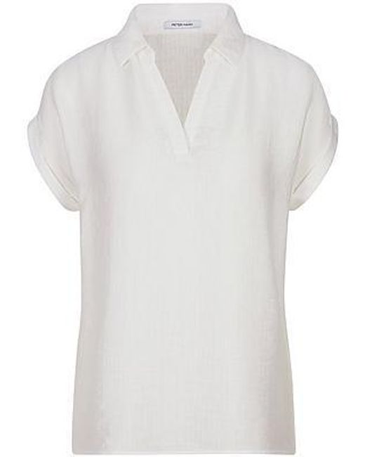 Peter Hahn Blouse V-Hals Van in het White