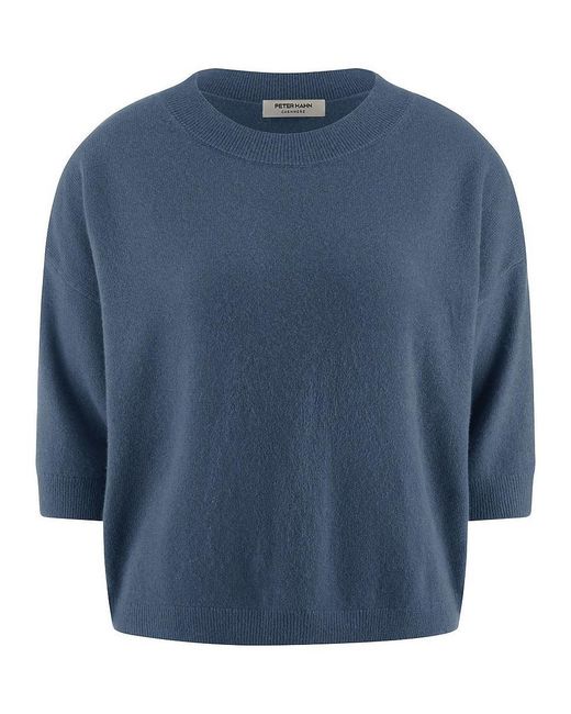 Peter Hahn Blue Rundhals-Pullover Aus 100% Kaschmir
