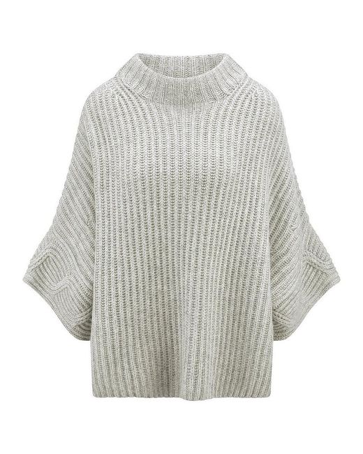 include Gray Pullover Mit 3/4-Arm Aus Schurwolle Und Kaschmir, Gr