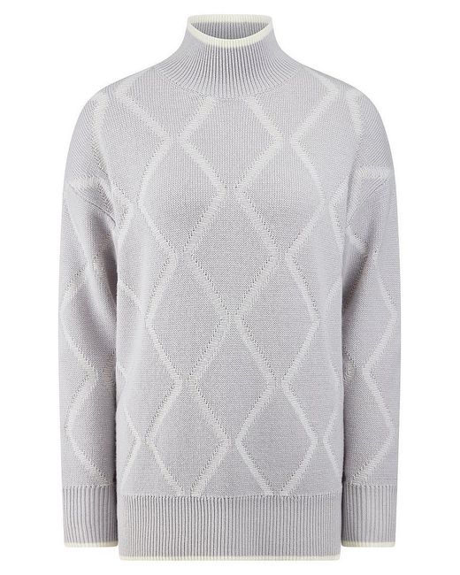 Basler Gray Long-Strickpullover