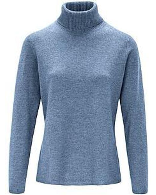 Peter Hahn Blue Rollkragen-Pullover Aus Schurwolle Und Kaschmir