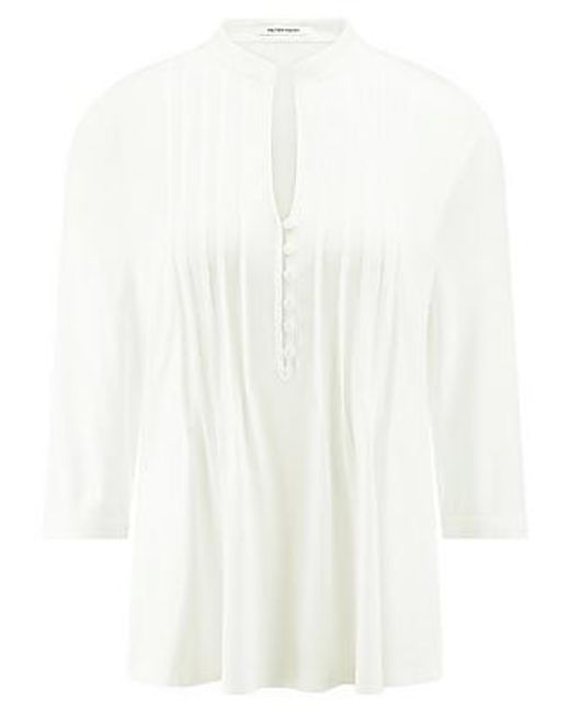 Peter Hahn Jersey Blouse Van in het White
