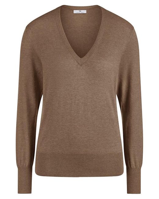 Peter Hahn Brown V-Pullover