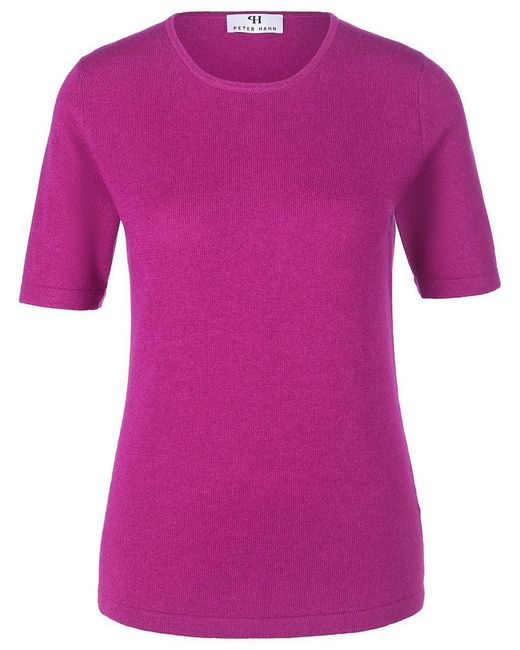 Peter Hahn Seide/Kaschmir Pink Rundhals-Pullover Aus Seide Mit Kaschmir