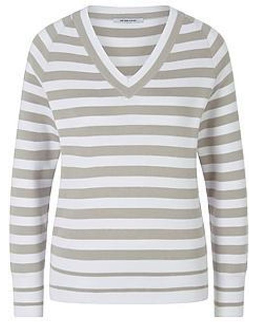 Peter Hahn Gray V-Pullover Aus 100% Supima-Baumwolle