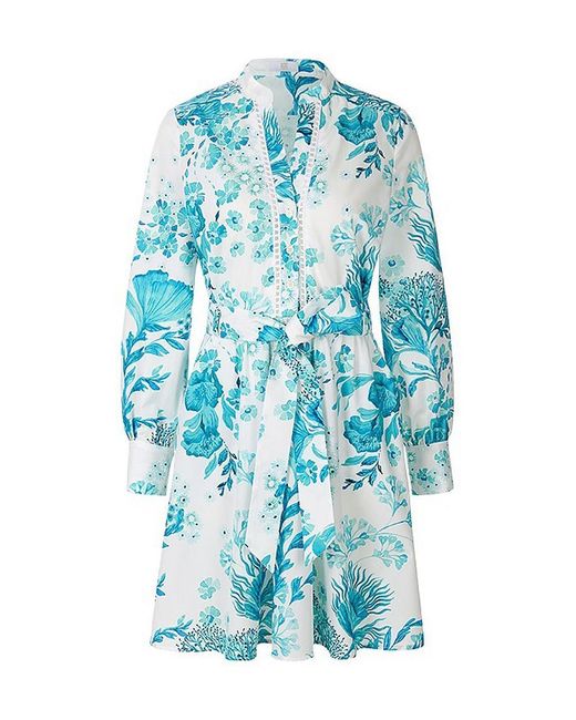 Riani Blue Kleid Lochstickerei