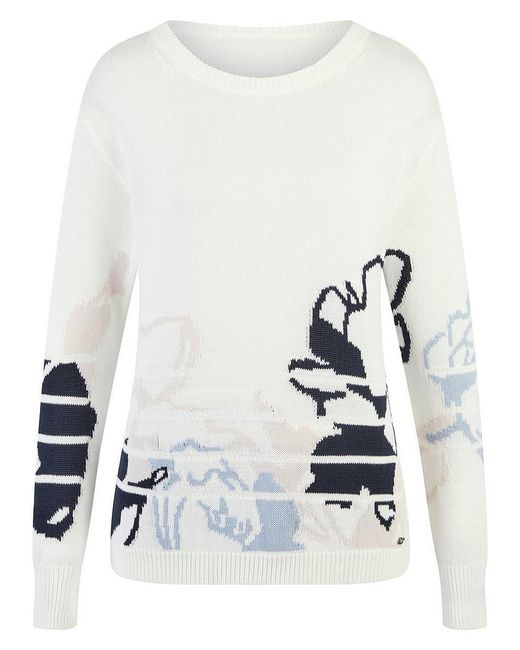 Basler White Rundhals-Pullover