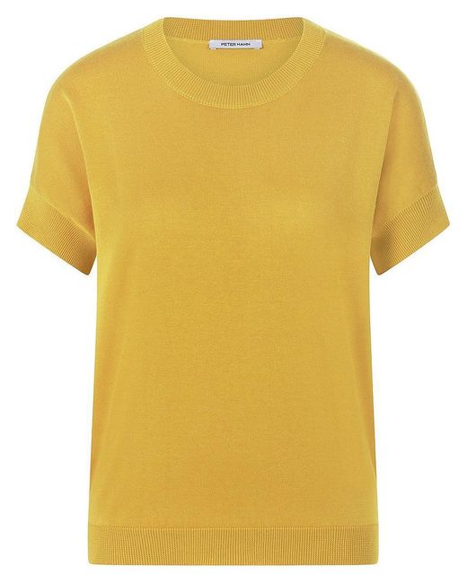 Peter Hahn Yellow Rundhals-Pullover Aus 100% Supima-Baumwolle