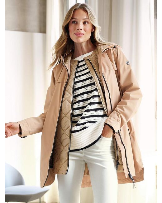 Basler Natural 3-in-1-long-jacke, , gr. 36, kunstfaser