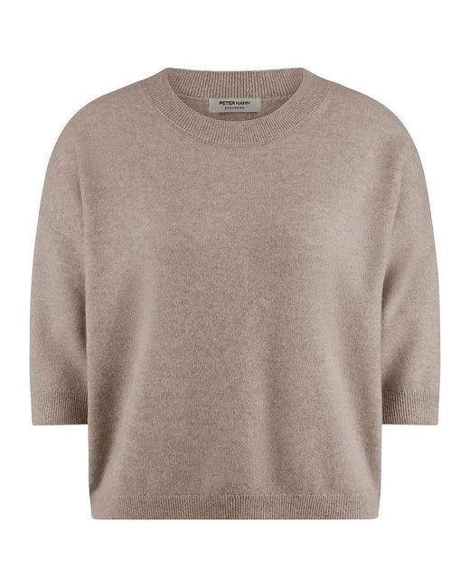 Peter Hahn Gray Rundhals-Pullover Aus 100% Kaschmir