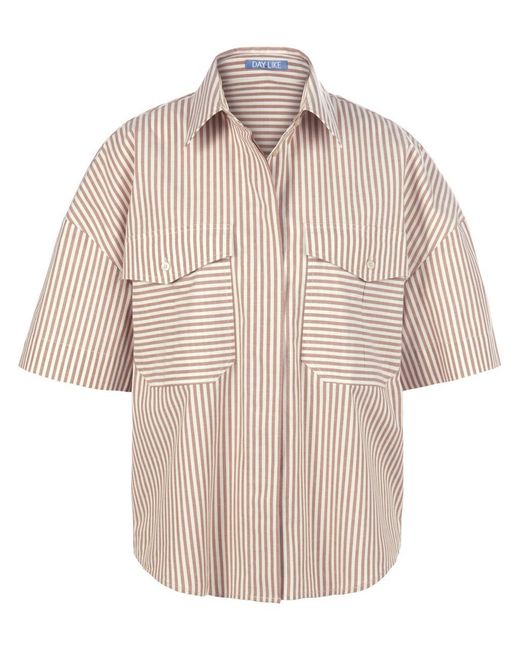 DAY.LIKE Natural Bluse 1/2-arm