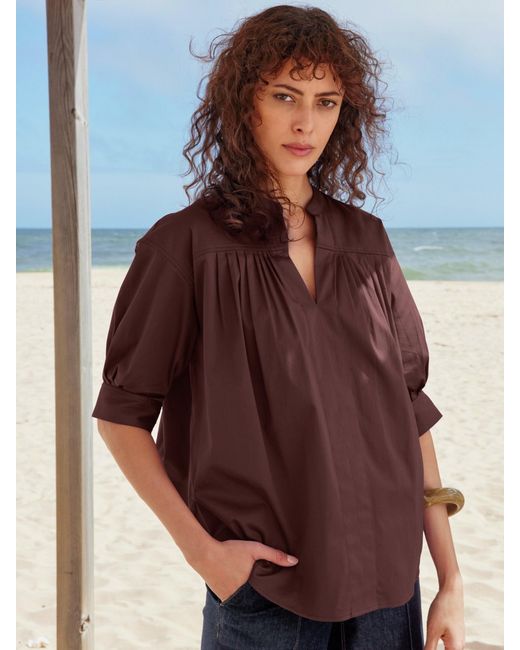 Peter Hahn Brown Bluse