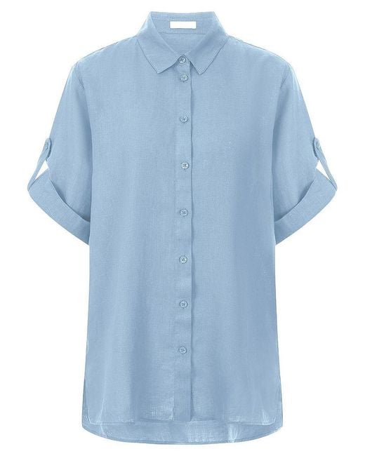 Riani Blue Leinen-Bluse