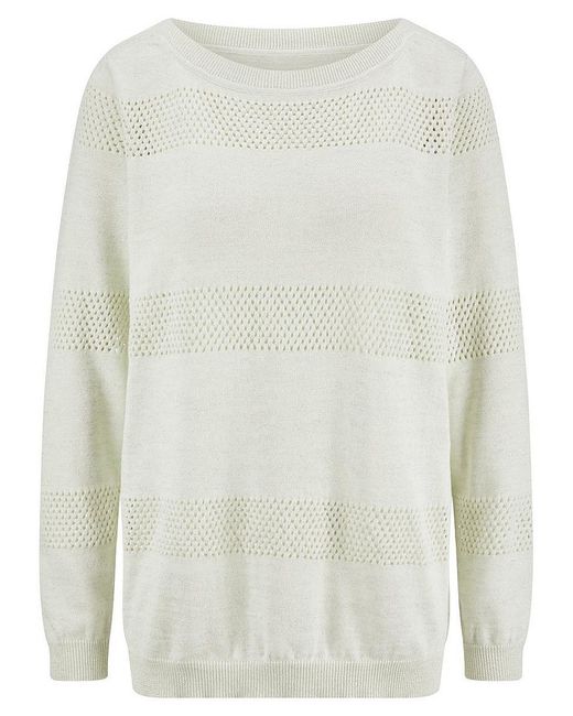Anna Aura White Rundhals-Pullover