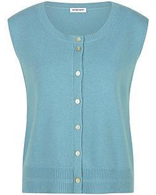 Peter Hahn Blue Strickweste Aus Schurwolle Und Kaschmir
