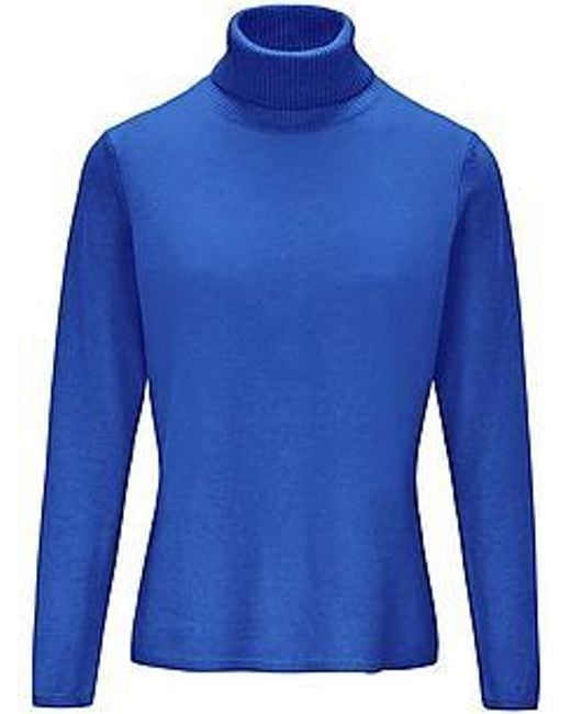 Peter Hahn Blue Rollkragen-Pullover Aus Schurwolle Und Kaschmir