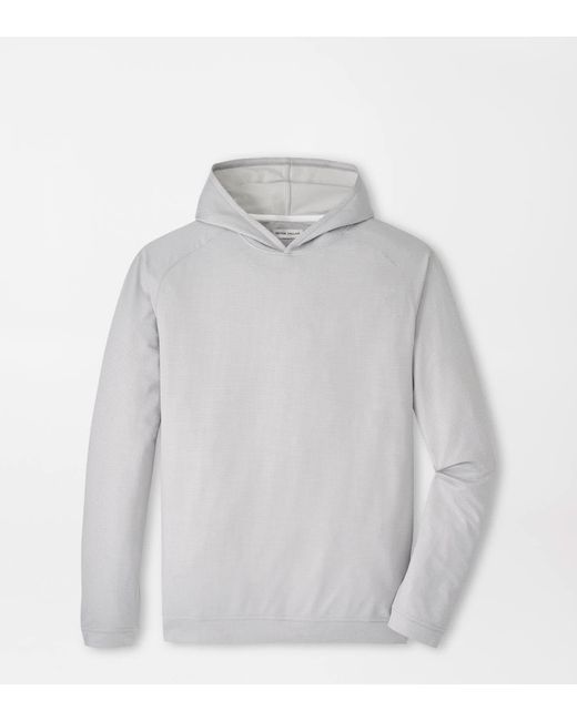Peter Millar Gray Pine Houndstooth Performance Hoodie for men