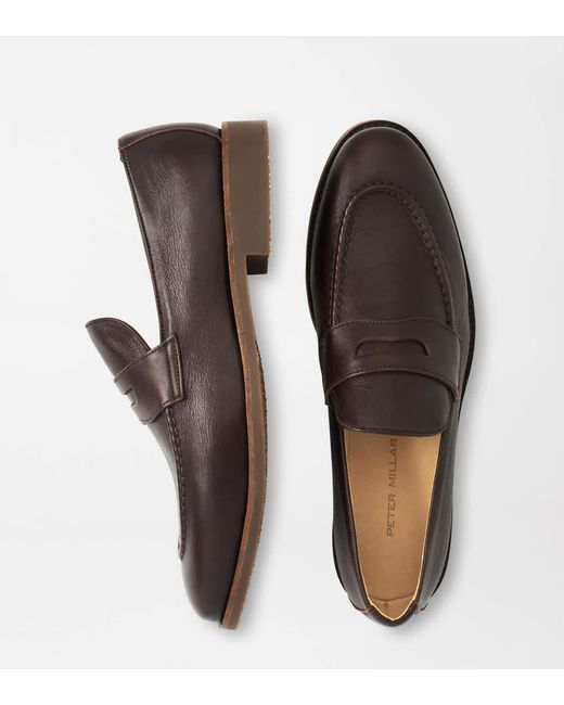 Peter Millar Brown Madison Penny Loafer for men