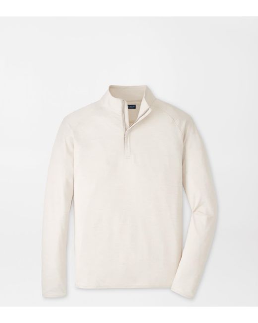 Peter Millar Natural Stealth Stripe Performance Quarter-Zip for men