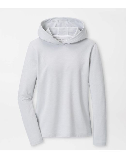 Peter Millar Blue Sugar Stripe Pine Performance Hoodie