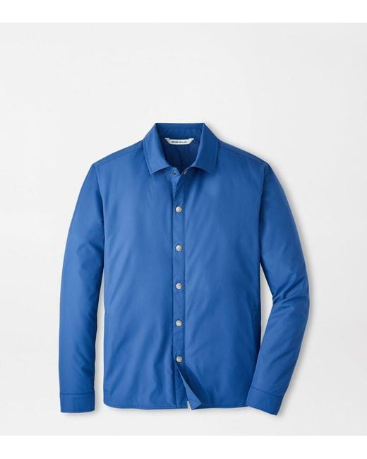 Peter Millar Blue Brighton Shirt Jacket for men