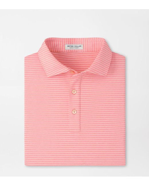 Peter Millar Pink Merion Performance Jersey Polo for men