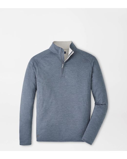Peter Millar Blue Stealth Performance Quarter-Zip for men