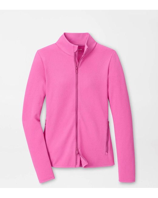 Peter Millar Pink Lumi-Knit Lite Performance Full Zip