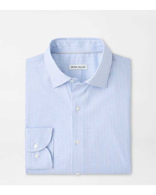 Peter Millar Blue Conway Crown Lite Cotton-Stretch Shirt for men