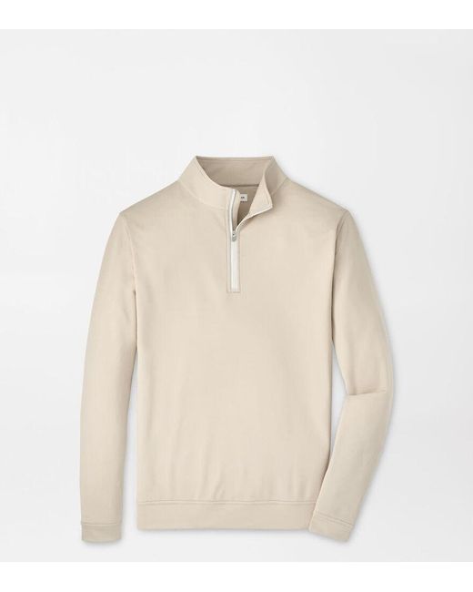 Peter Millar Natural Perth Mélange Performance Quarter-Zip for men