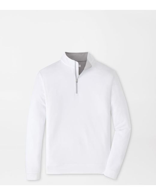 Peter Millar White Perth Performance Quarter-Zip for men