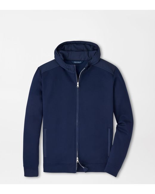 Peter Millar Blue Winsome Hoodie Jacket for men