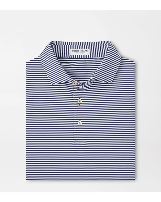 Peter Millar Blue Hales Performance Jersey Polo for men