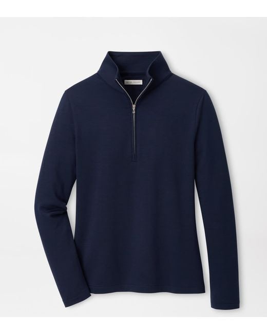 Peter Millar Blue Excursionist Flex Knit Quarter-Zip