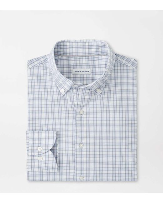 Peter Millar Blue Douglas Crown Lite Cotton-Stretch Shirt for men