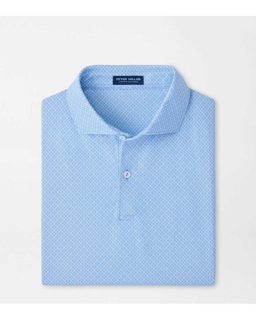 Peter Millar Blue Granada Performance Jersey Polo for men