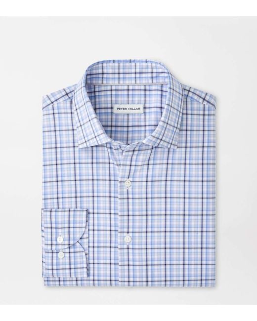 Peter Millar Blue Simon Crown Lite Cotton-Stretch Shirt for men