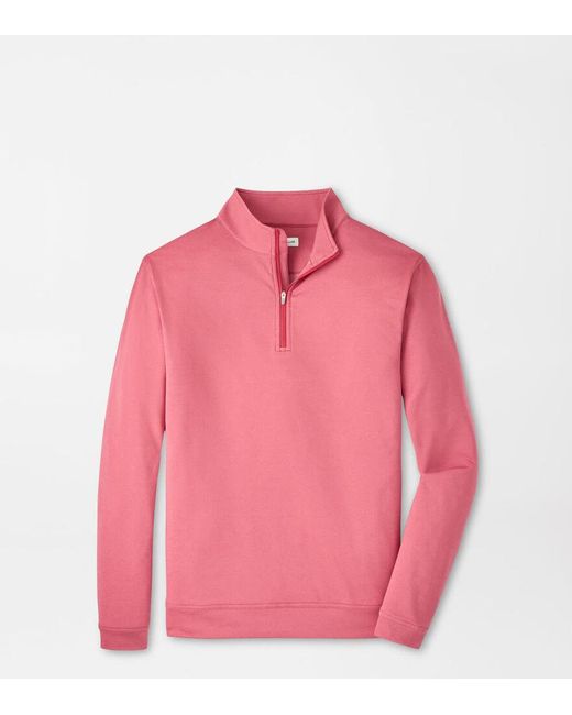 Peter Millar Pink Perth Mélange Performance Quarter-Zip for men