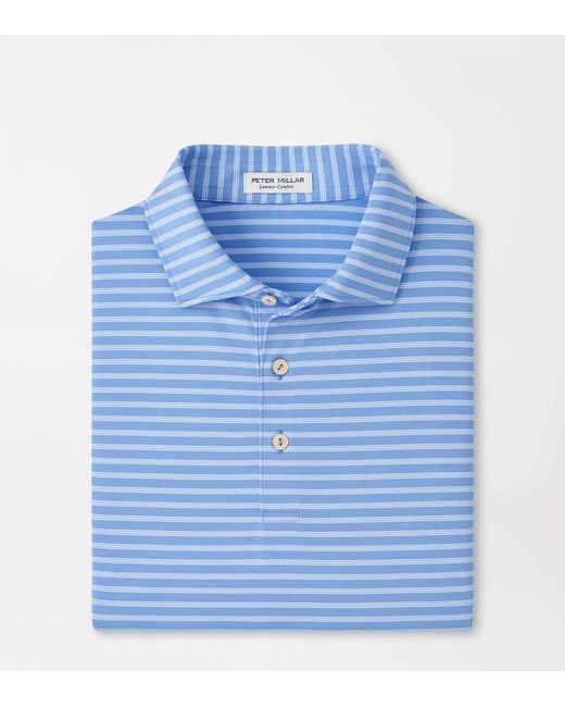 Peter Millar Blue Ashford Performance Jersey Polo for men