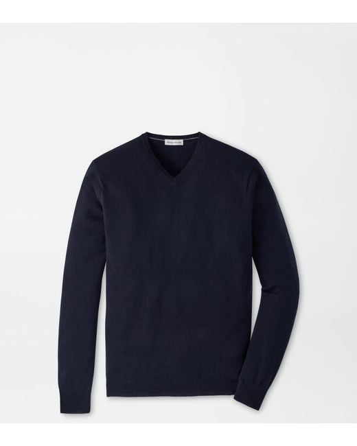 Peter Millar Blue Crown Heritage Cashmere V-Neck Jumper for men