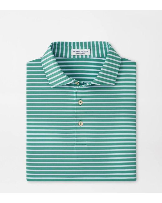 Peter Millar Green Ashford Performance Jersey Polo for men