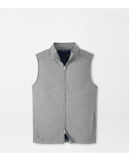 Peter Millar Gray Cambridge Wool Gilet for men
